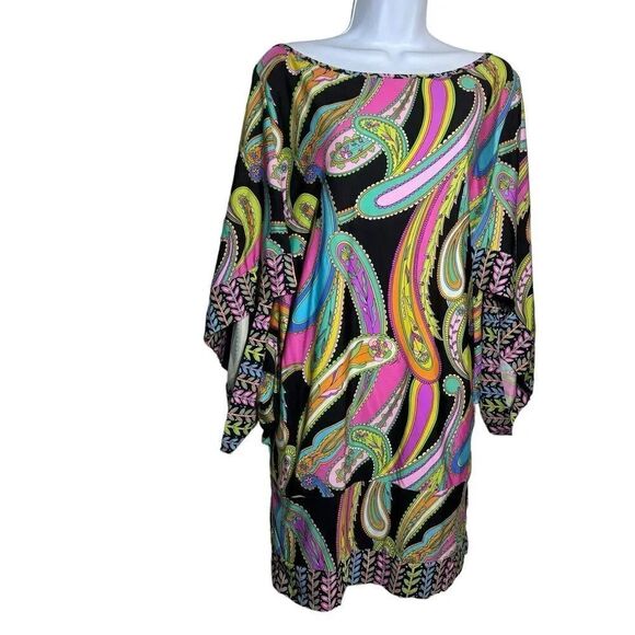 Trina Turk Garden Bloom Tunic Swim Cover Caftan Size Large Dress - Picture 6 of 9